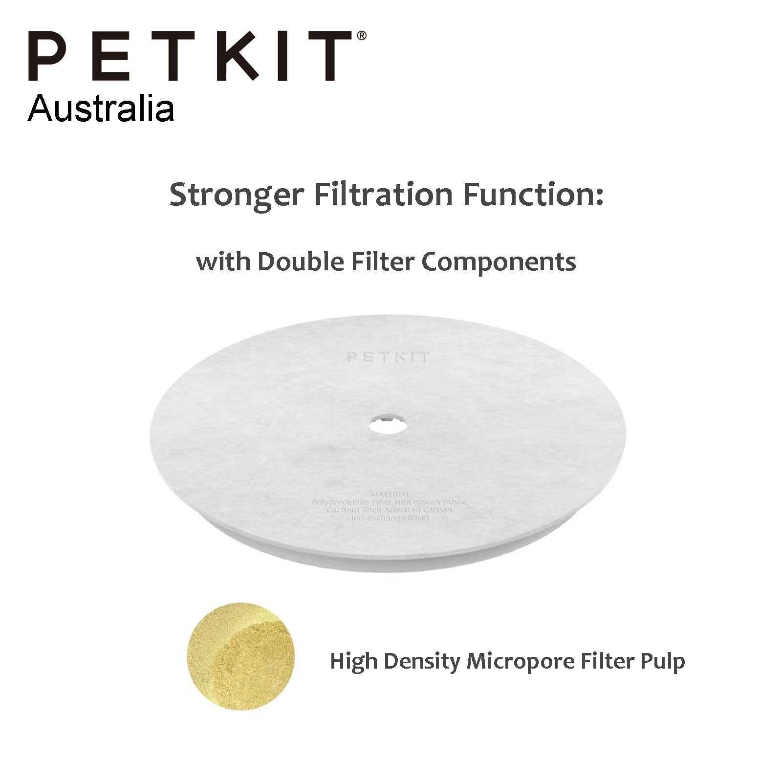 PETKIT EVERSWEET 2 3 Solo 2S Replacement Filter for Water Drinking Fountain - 1pc - Image 3