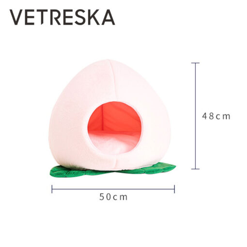 VETRESKA Fruity Cat Bed - PEACH - Image 4