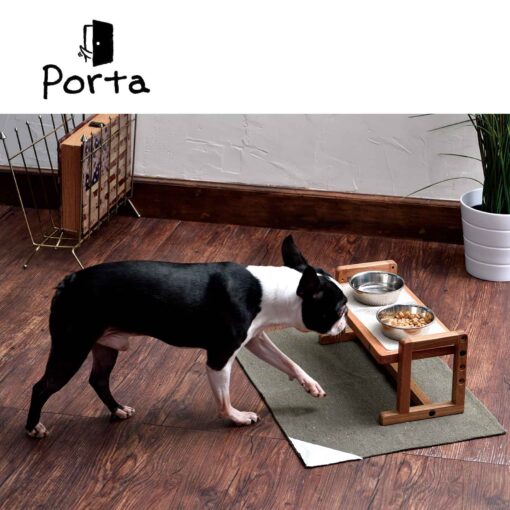 Petio Porta Wooden Adjustable Dog Dining Table - Image 4