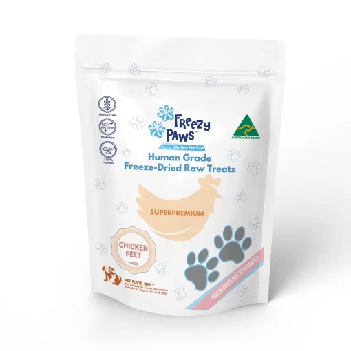 Freezy Paws Human Grade Freeze-Dried Raw Chicken Feet Treats 5pc